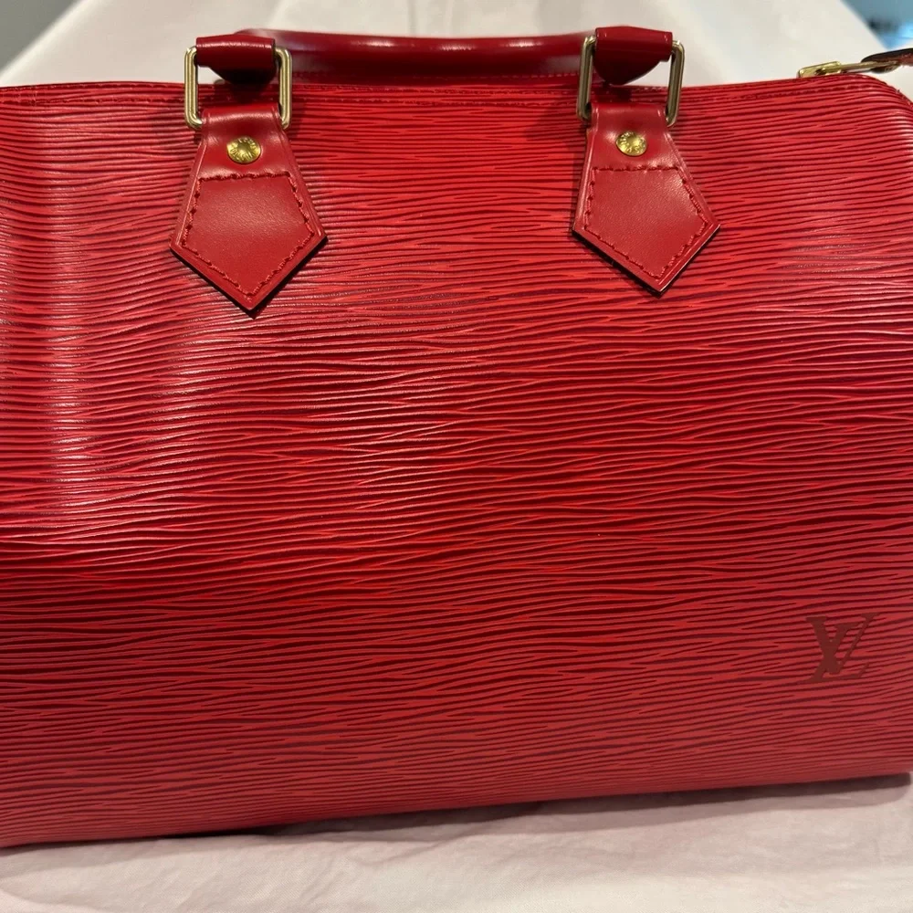 Vintage Louis Vuitton Red Epi Leather Speedy Boston bag - 90s - Picture 4 of 12